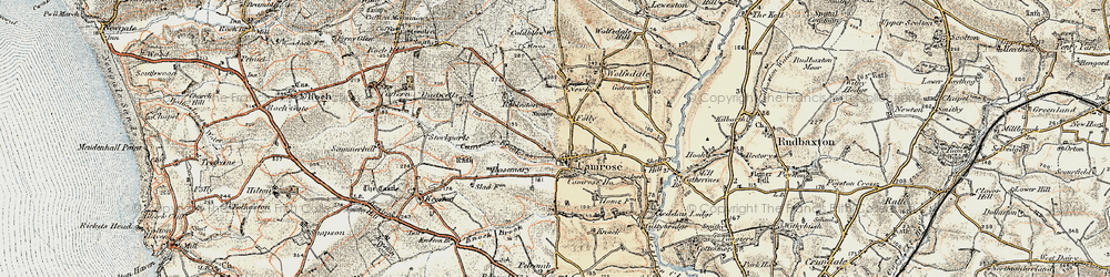 Old map of Folly in 1901-1912