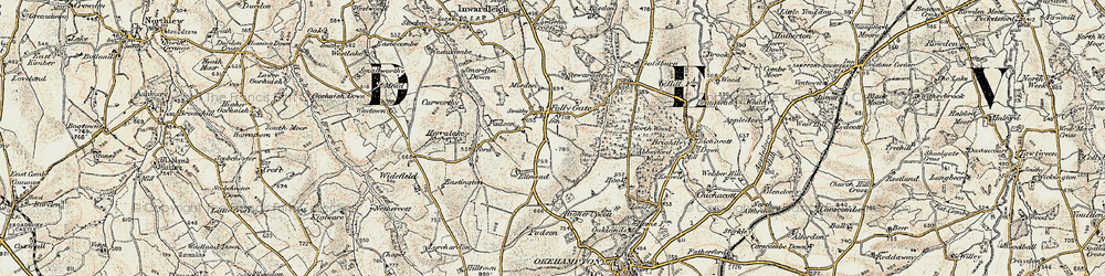 Old map of Folly Gate in 1899-1900