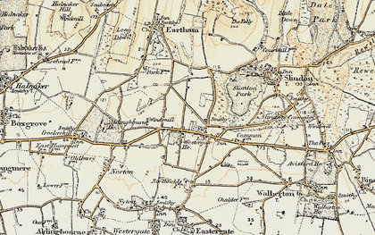 Old map of Fontwell in 1897-1899