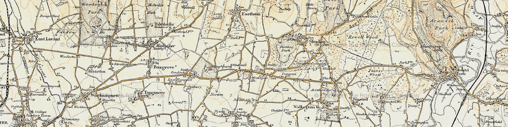 Old map of Fontwell in 1897-1899