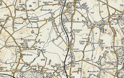 Old map of Footherley in 1902