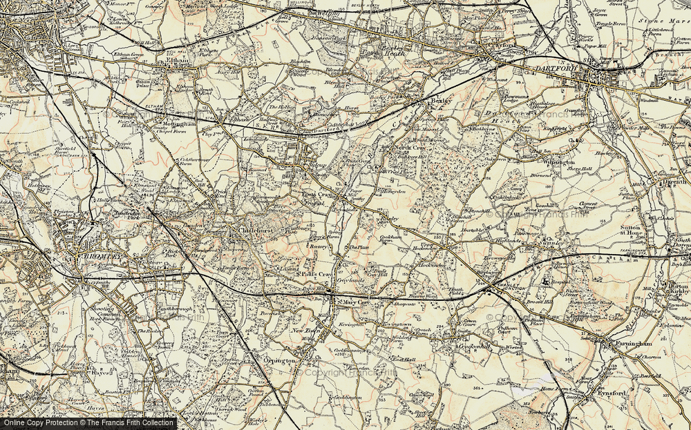 Old Map of Foots Cray, 1897-1902 in 1897-1902