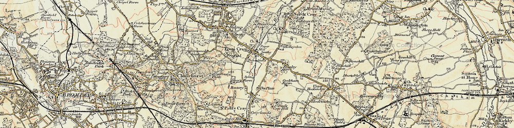 Old map of Foots Cray in 1897-1902