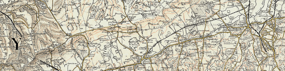 Old map of Force Green in 1897-1902