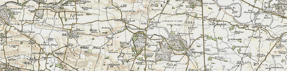 Old map of Forcett in 1903-1904