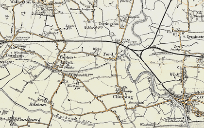 Old map of Ford in 1897-1899