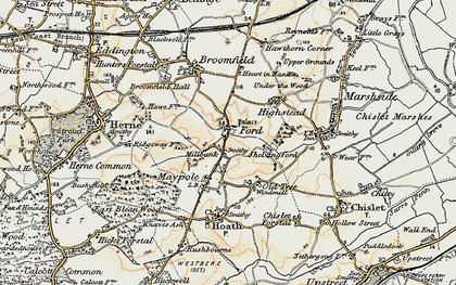 Old map of Ford in 1898-1899