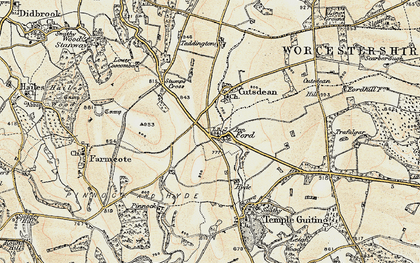 Old map of Ford in 1899-1900