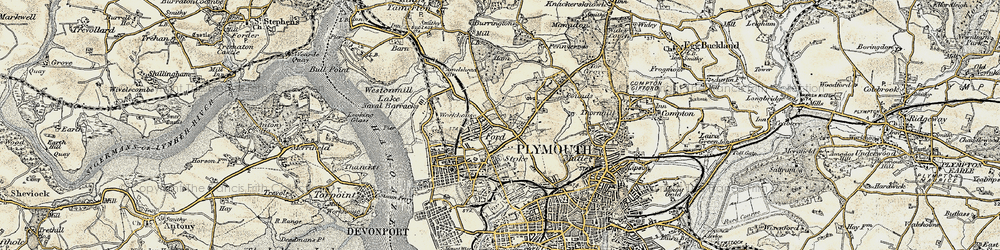 Old map of Ford in 1899-1900