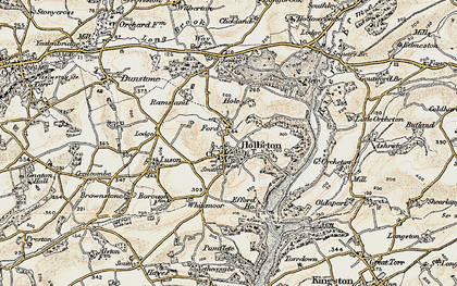 Old map of Flete in 1899-1900