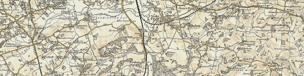 Old map of Ford in 1899-1902