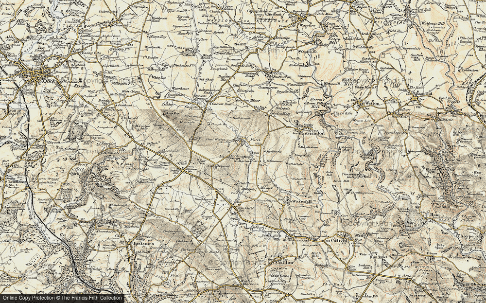 Old Map of Historic Map covering Bullclough in 1902