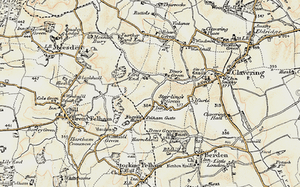 Old map of Ford End in 1898-1899