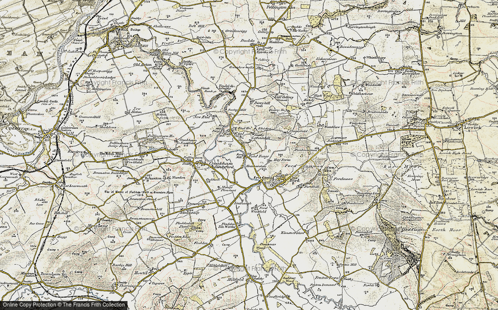 Old Map of Historic Map covering Lethamhill in 1901-1903