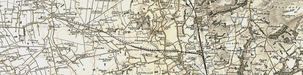 Old map of Ford Green in 1903-1904