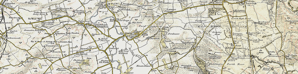 Old map of Barmoor Ridge in 1901-1903