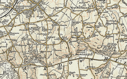 Old map of Ford Street in 1898-1900
