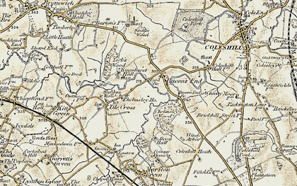 Old map of Fordbridge in 1901-1902