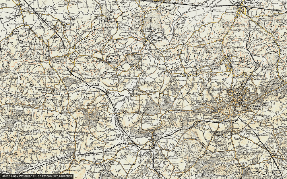 Old Map of Fordcombe, 1897-1898 in 1897-1898