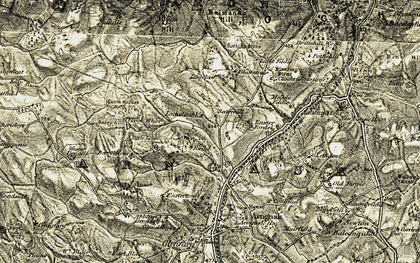 Old map of Berryknowe in 1906-1908