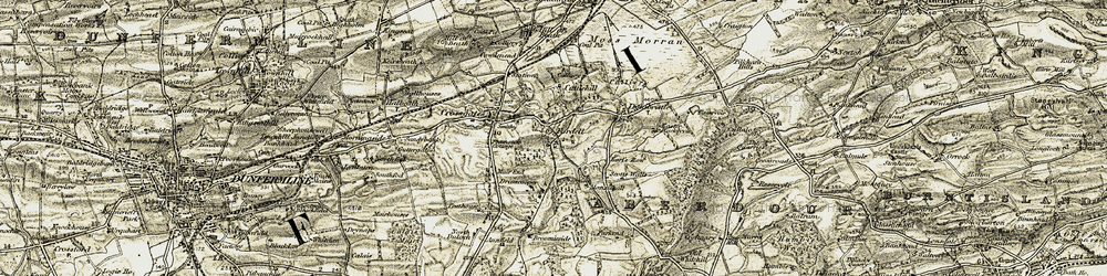 Old map of Broomieside in 1903-1906