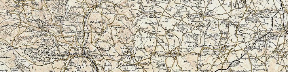 Old map of Forder Green in 1899