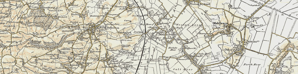 Old map of Fordgate in 1898-1900