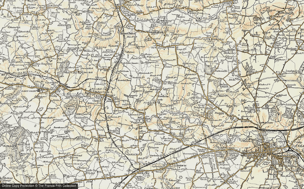 Old Map of Fordham, 1898-1899 in 1898-1899