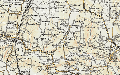 Old map of Fordham in 1898-1899