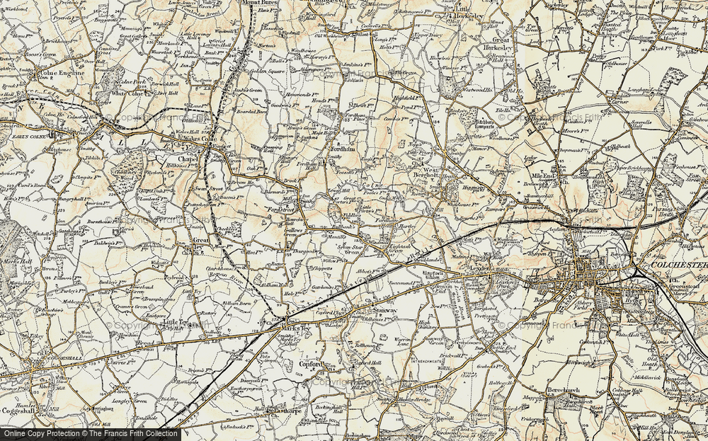 Old Map of Fordham Heath, 1898-1899 in 1898-1899