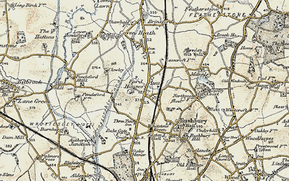 Old map of Fordhouses in 1902