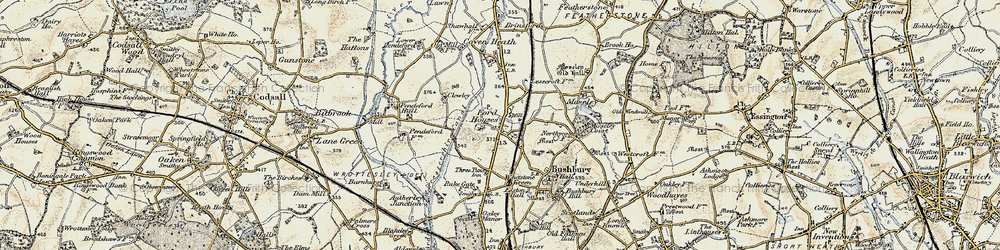 Old map of Fordhouses in 1902