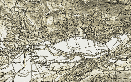 Old map of Ballaig in 1906-1907