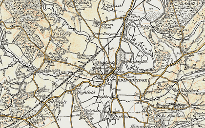 Old map of Fordingbridge in 1897-1909