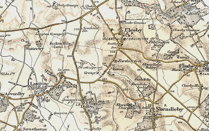 Old map of Fordington in 1902-1903