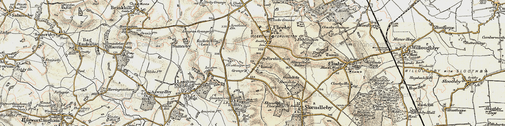 Old map of Fordington in 1902-1903