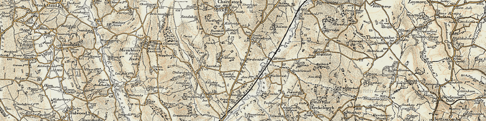 Old map of Fordwater in 1898-1899