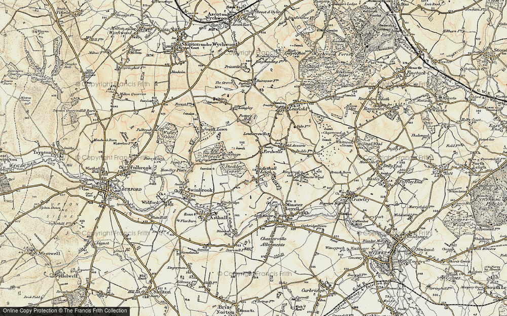 Old Map of Fordwells, 1898-1899 in 1898-1899