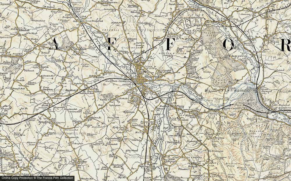 Old Map of Forebridge, 1902 in 1902