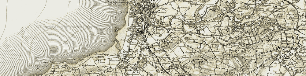 Old map of Forehill in 1904-1906