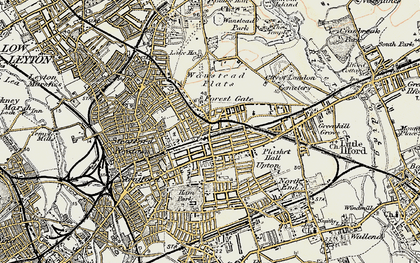 Old map of Forest Gate in 1897-1902