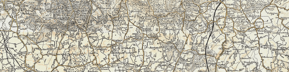 Old map of Forest Green in 1898-1909