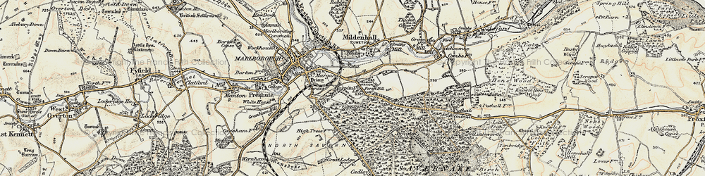Old map of Forest Hill in 1897-1899
