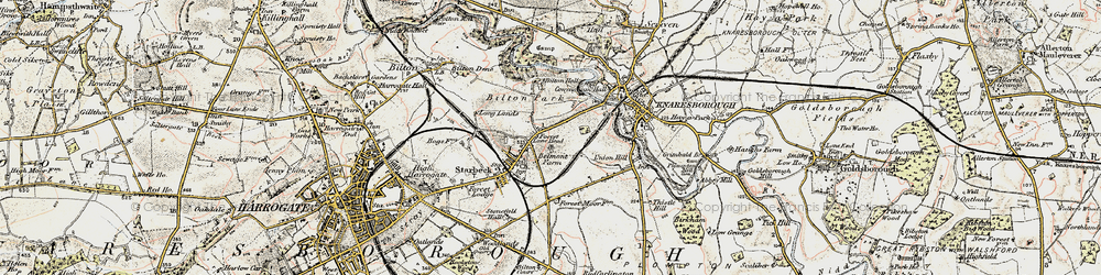 Old map of Bilton Hall in 1903-1904