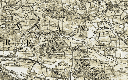 Old map of Allaleckie in 1904-1906