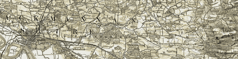 Old map of Allaleckie in 1904-1906
