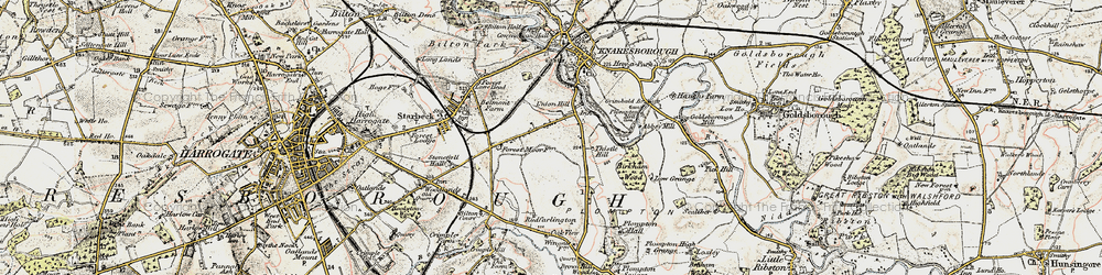 Old map of Forest Moor in 1903-1904