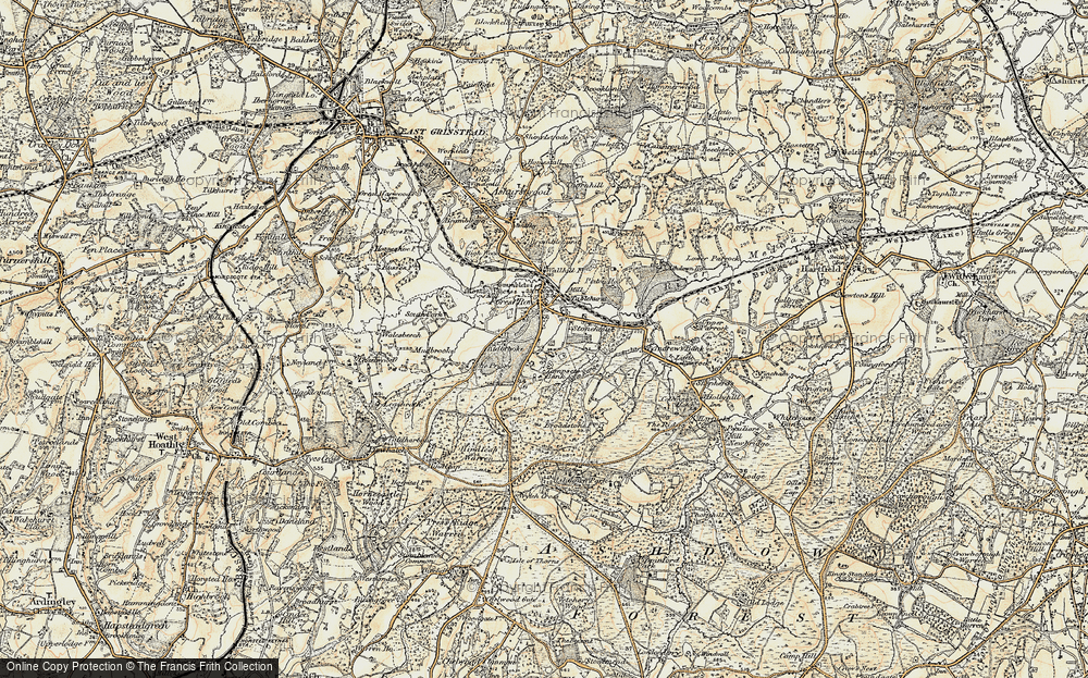 Old Map of Forest Row, 1898-1902 in 1898-1902
