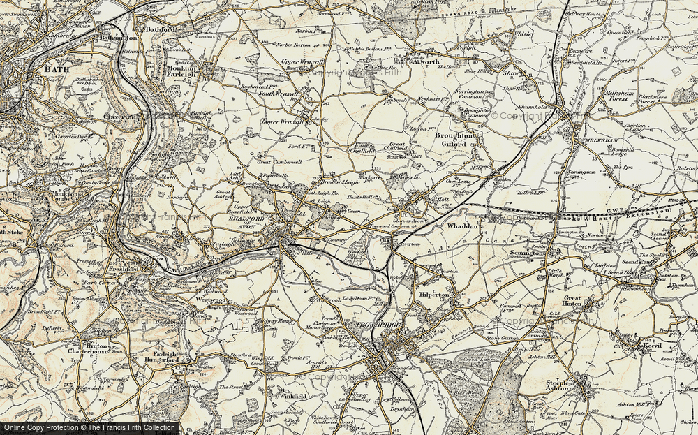 Old Map of Forewoods Common, 1898-1899 in 1898-1899