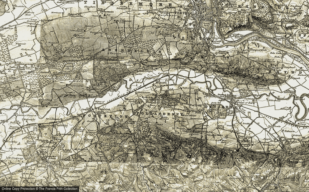 Old Map of Historic Map covering Westmiln in 1906-1908